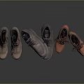 Stylish Brown And Orange Leather Boots Featuring Lace Up Ankle Designs For Fashionable Footwear