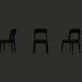 Modern Wooden Dining Chairs With Light Padded Seats And Simple Backrest Design