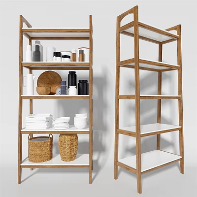 Modern Storage Rack Tableware Ornaments Combination Ornaments Decorations Dinner Plate 3d model