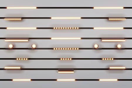 Modern spotlight track spotlight magnetic attraction lamp 3d model