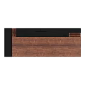 Modern Wooden Desk With Black Metal Frame And Single Drawer Design