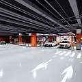 Spacious 4S Dealership Showroom With New Cars On Display And Modern Lighting