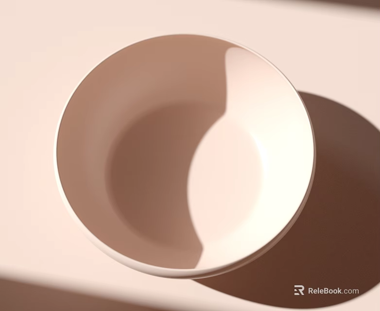 Minimalist White Landscape Sculpture With Smooth Surface And Light Background Shadow 3d model 