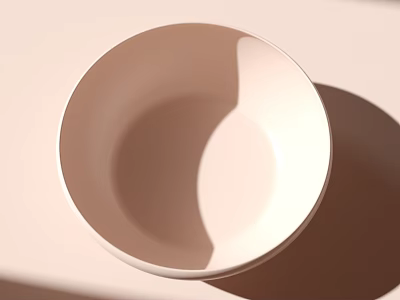 Minimalist White Landscape Sculpture With Smooth Surface And Light Background Shadow 3d model