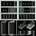 Swing Door Structure Design With Left Right Opening Mechanism And Aluminum Frames