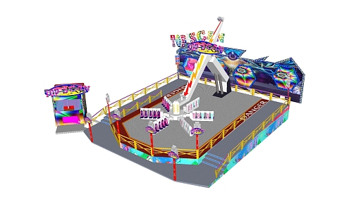 Modern Amusement Equipment Playground Facilities 3d model