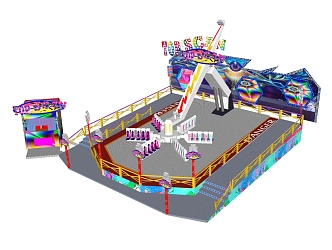 Modern Amusement Equipment Playground Facilities 3d model