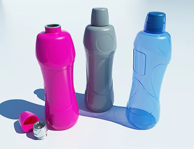 Modern water bottle 3d model