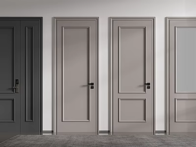 Modern Swing Doors For Interior With Various Designs And Different Color Options 3d model