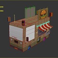 Modern Vans Food Trucks Food Trucks Mobile Food Trucks Mobile Vendors 3d model