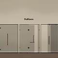 Poliform Modern Bathroom Accessories Transparent Glass Shower Enclosures With Sleek Handles