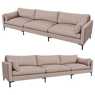 Zuiver Nordic Simple Fabric Multiplayer Sofa 3d model