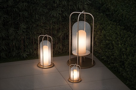 Modern garden lamp landscape lamp combination lawn lamp camping lamp outdoor lamp 3d model