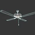 Elegant Classic Ceiling Fan With Wooden Blades And Decorative Metal Housing