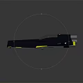 Futuristic Black Spaceship With Yellow Accents Transparent Cockpit And Dual Engines