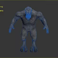 Fantasy Muscular Monster Game Movie Character With Rough Skin And Powerful Stance