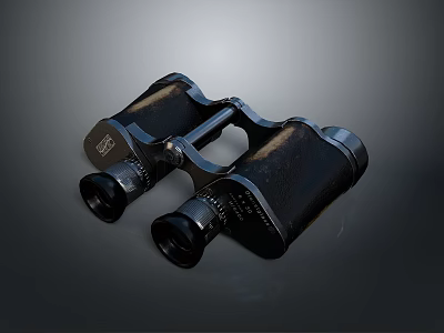 Vibrant Scenic Landscape View Enjoyed Using Classic Binoculars in Nature Setting 3d model