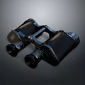 Vibrant Scenic Landscape View Enjoyed Using Classic Binoculars in Nature Setting