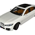 White Luxury BMW Sedan With Modern Exterior And Black Alloy Wheels 3d model