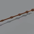 Ornate Wooden Carved Long Handle Household Item With Ergonomic Grip Design