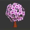 Commercial Decorative Spherical Equipment Adorned With Pink Flowers And Red Base