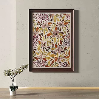 Modern European retro decorative painting 3d model