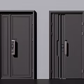 Modern security door 3d model