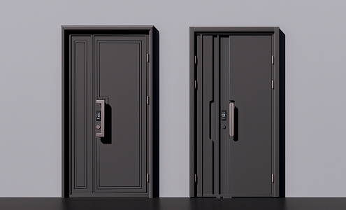 Modern security door 3d model