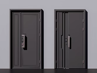 Modern security door 3d model