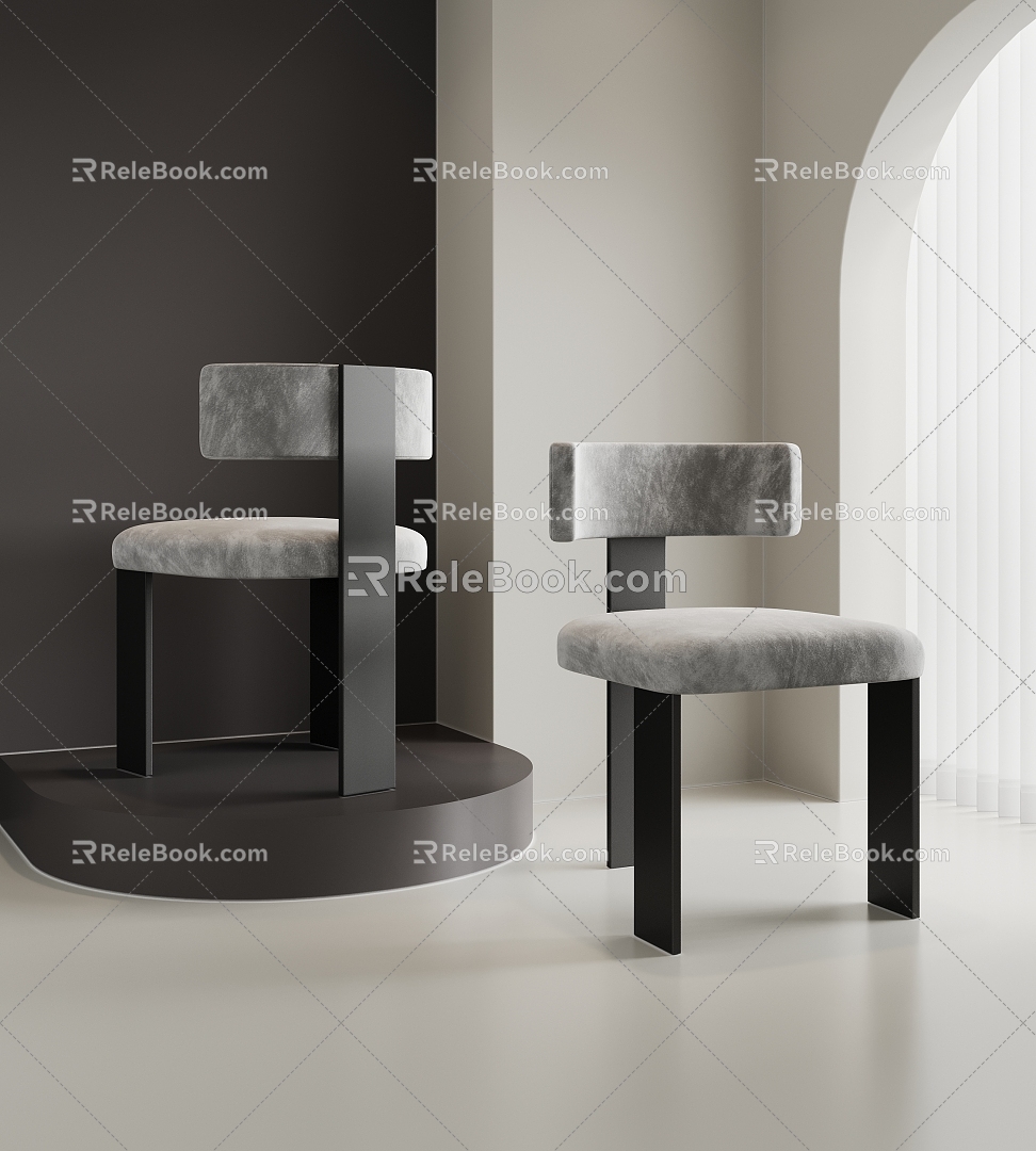 Modern Lounge Chair Dining Chair Single Chair 3d model