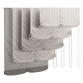 Stylish Striped Curtains With Soft Pleats And Hanging Tassel Details