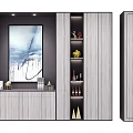 Modern Wooden Bookcase With Open Shelves And Decorative Artwork Display Design