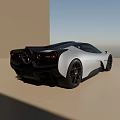 Silver Sports Car With Black Roof Streamlined Body Black Rims And Unique Headlights