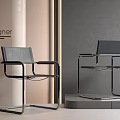 Modern Designer Leisure Chairs With Metal Frame And Mesh Seat In Stylish Interior