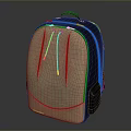 Modern Beige And Black Backpack With Fabric Material And Zipper Details