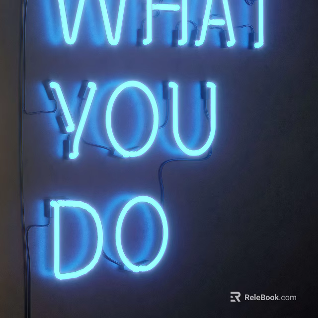 Blue Neon Outdoor Light With YOU DO Text Wall Mounted Decorative Design 3d model 