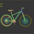 Blue Extreme Mountain Bike with Black Seat Large Wheels and Sturdy Frame