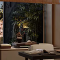 New Chinese Style Tea Shop Leisure Space With Comfortable Stylish Sofa And Coffee Table Combinations