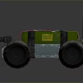 Remote Control Green Car With Large Tires Dual Antennas And Cargo Equipment
