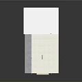 Gray Wall Retail Display With Hanging Shirts Orange Boxes And Stools