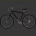 Classic Brown Bicycle With Curved Handlebars Red Seat And Black Wheels