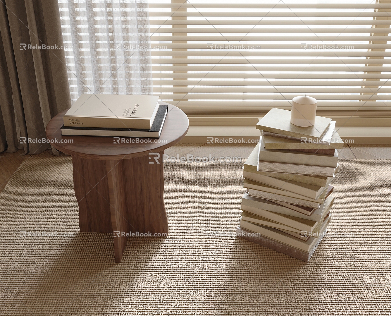 A few corners a few books 3d model