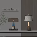 Stylish Modern Table Lamps With Glass And Fabric Shades For Home Interior