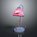 Commercial Equipment Pink Baby Themed Decorative Table Lamp With Blue Base And Cartoon Design