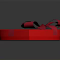 Red Heart Shaped Gift Box With Decorative Purple Bow For Daily Use