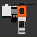 Building Construction 3D Printer With White Orange Design And Display Screen Tray Platform