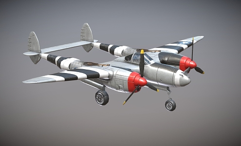 World War II American Heavy Fighter 3d model