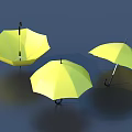 Three Bright Yellow Umbrellas Practical Daily Life Items For Everyday Use