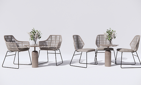 Modern Outdoor Table and Chair Outdoor Chair 3d model