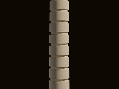 European Roman column pilasters Roman column model